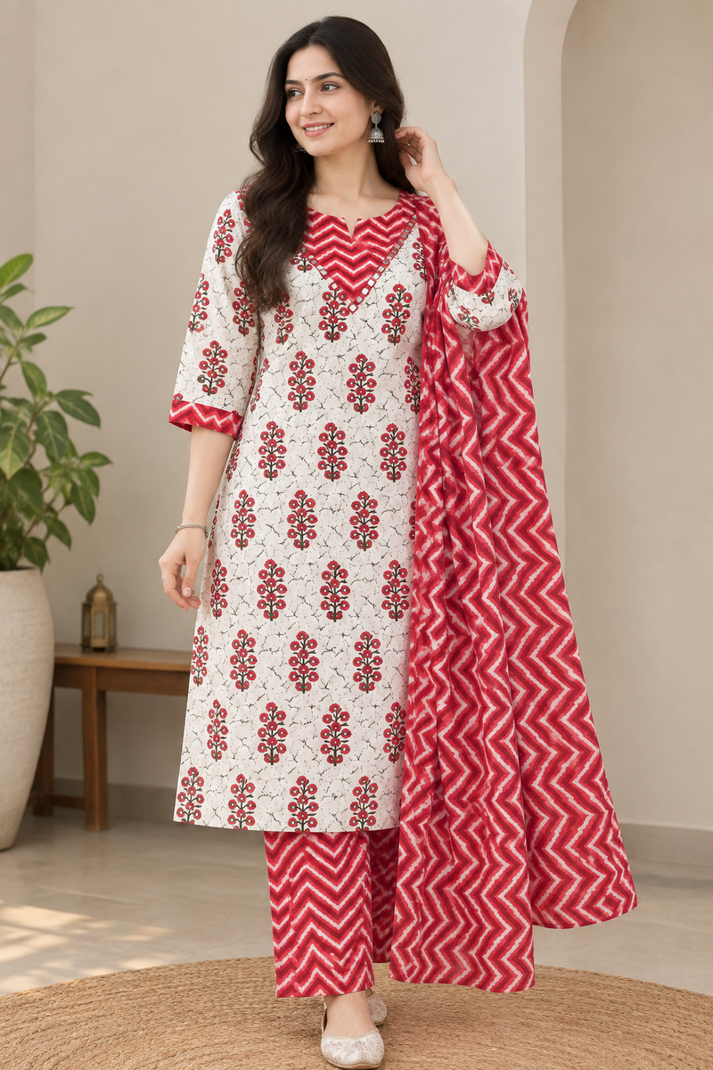 pure cotton 3 pc dress