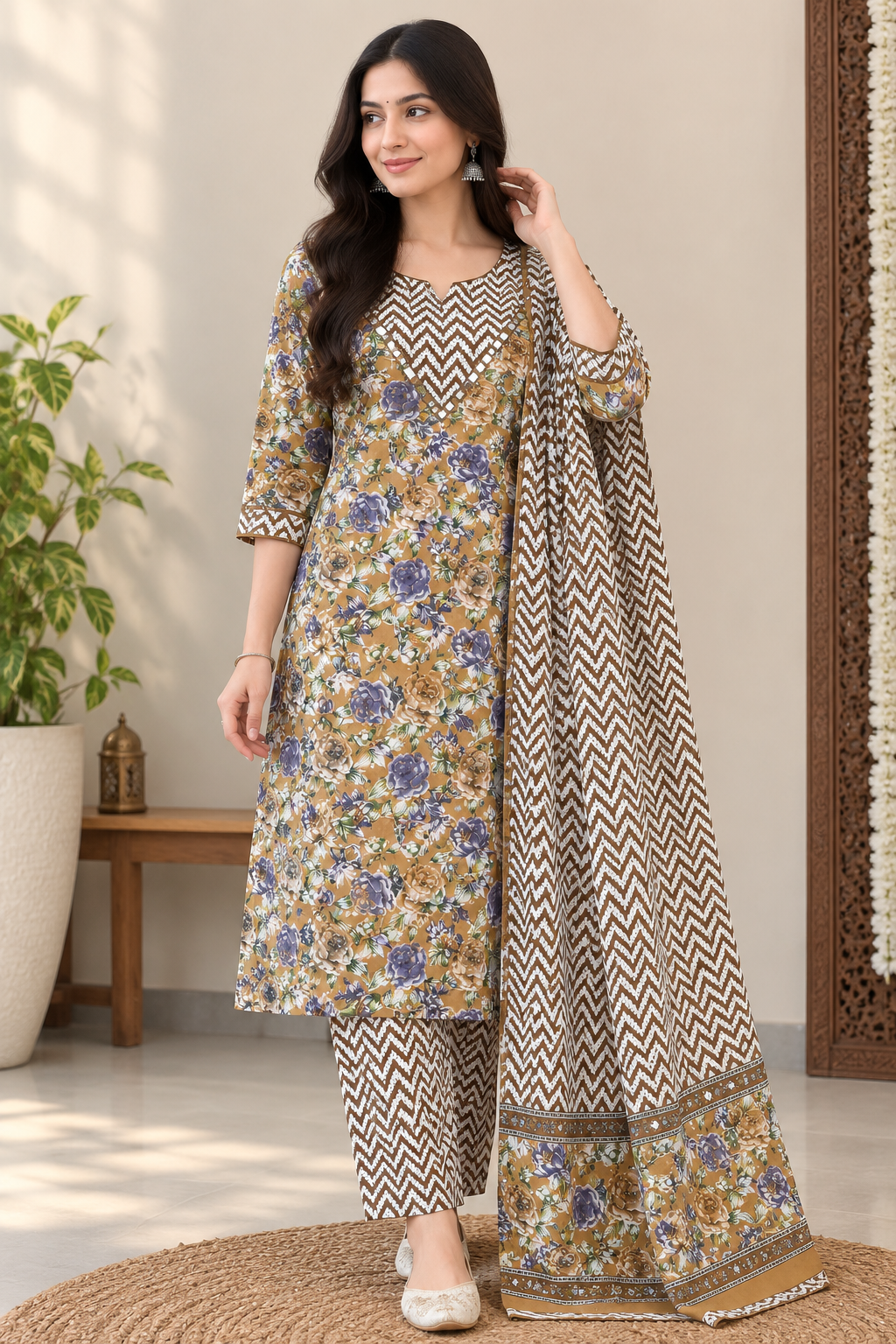 pure cotton 3 pc dress
