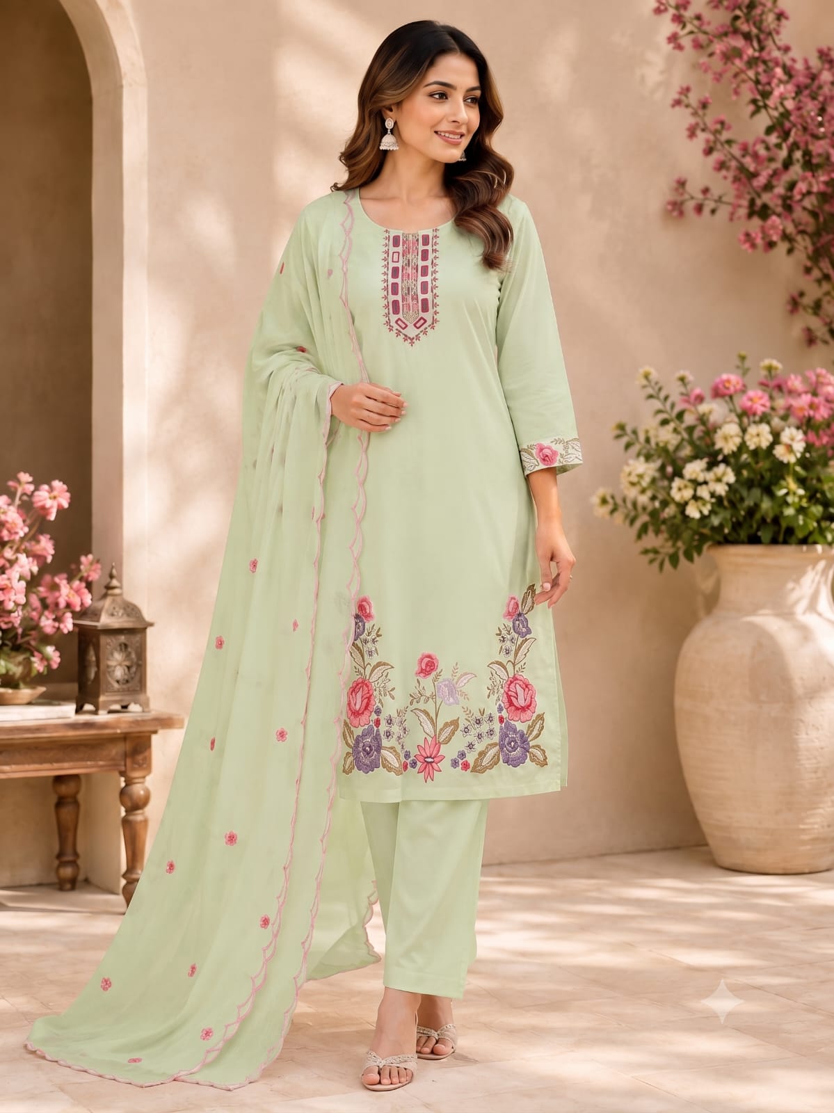 Sangee Floral Grace Suit Set