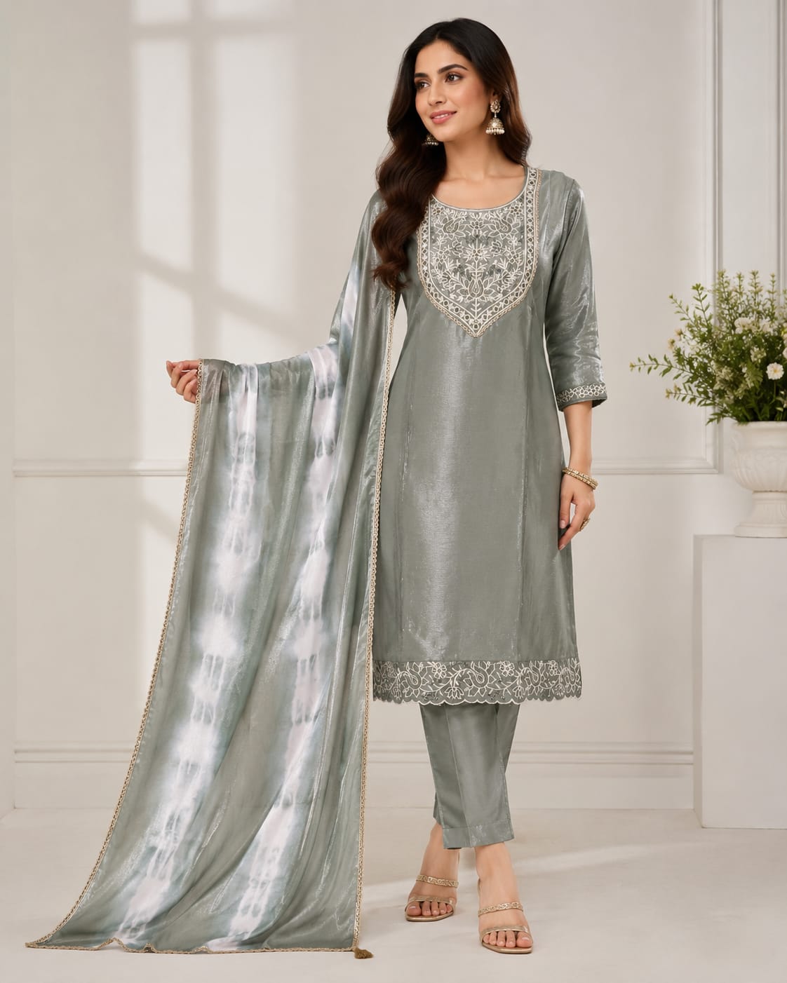 Sangee Royal Embroidered Suit Set