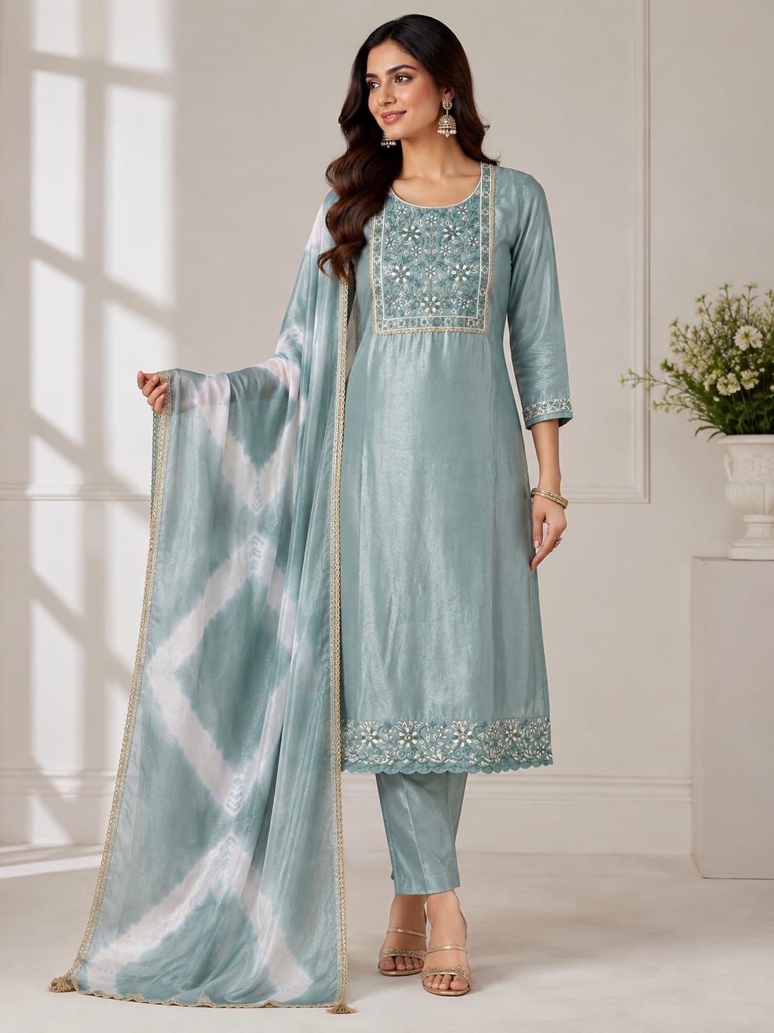 Sangee Royal Embroidered Suit Set